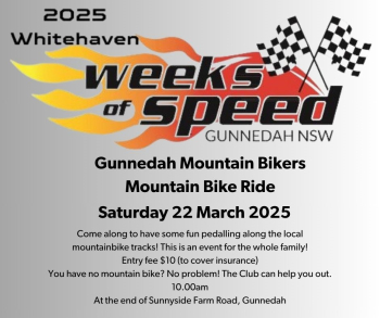 Gunnedah Mountain Bikers Week of Speed Mountain Bike Ride